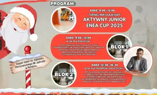 Zdjęcie do Turniej Mikołajkowy Aktywny Junior Enea Cup 2025 - "Wychować Mistrza"