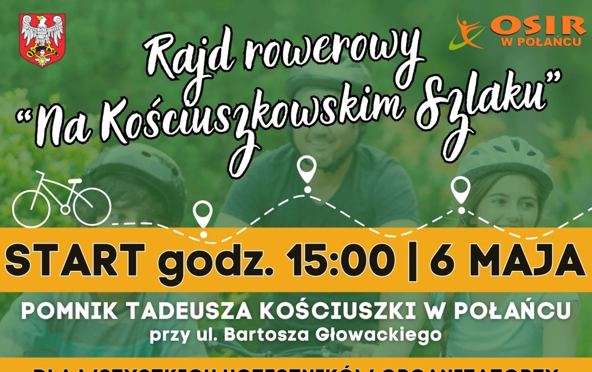 Zdjęcie do Zapraszamy na Rajd Rowerowy &quot;Na Kościuszkowskim Szlaku&quot;