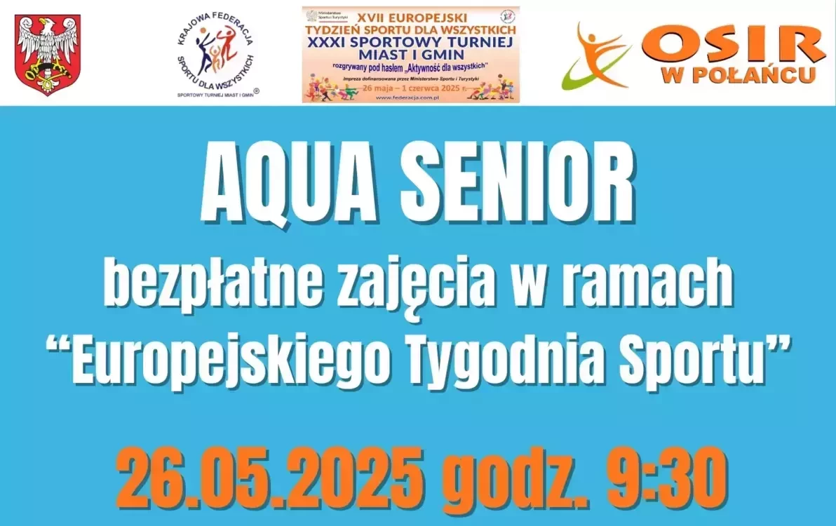 Zdjęcie do Bezpłatne zajęcia Aqua Senior