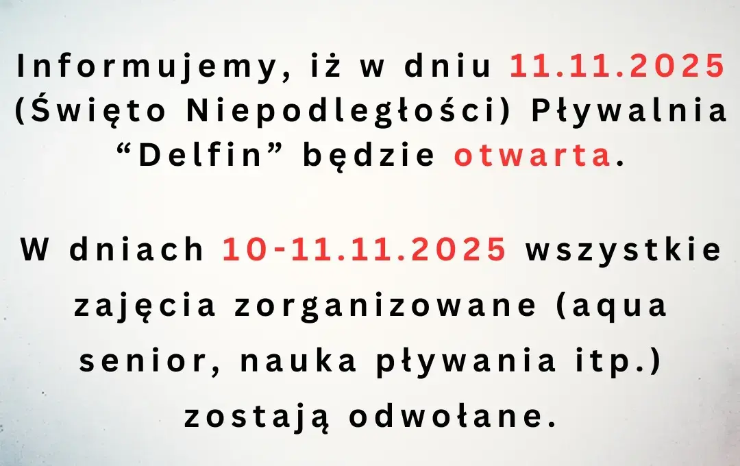 Zdjęcie do Informacja dotycząca dni 10 - 11.11.2025