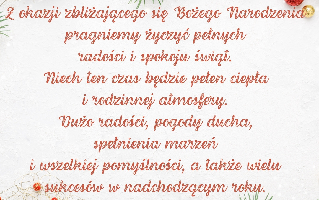 Zdjęcie do Życzenia Bożonarodzeniowe