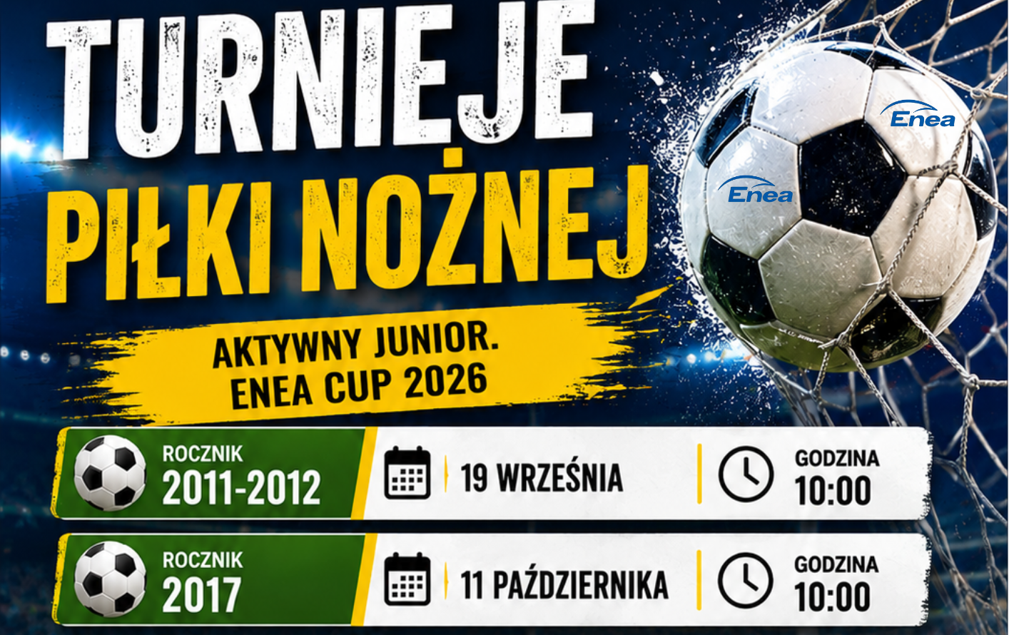 Zdjęcie do Turnieje piłki nożnej w ramach programu Aktywny Junior. Enea Cup 2026.